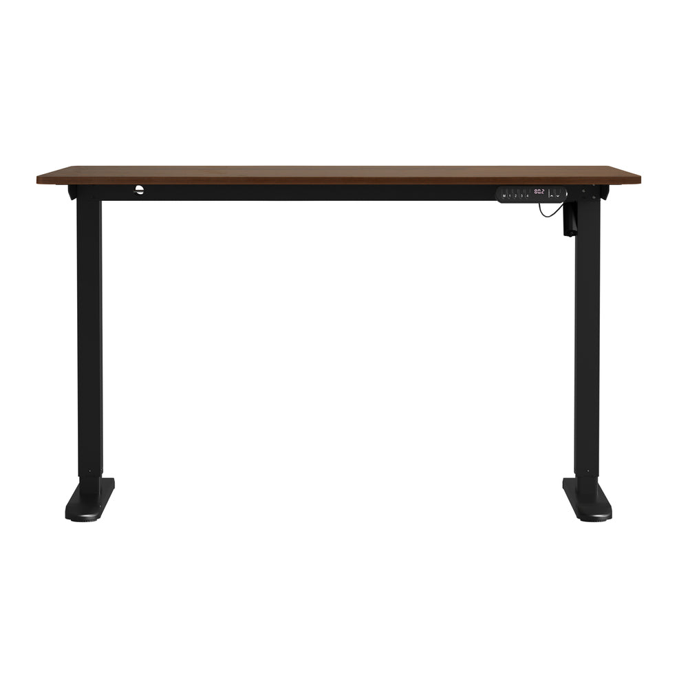 Electric Standing Desk Single Motor 140CM Black and Walnut
