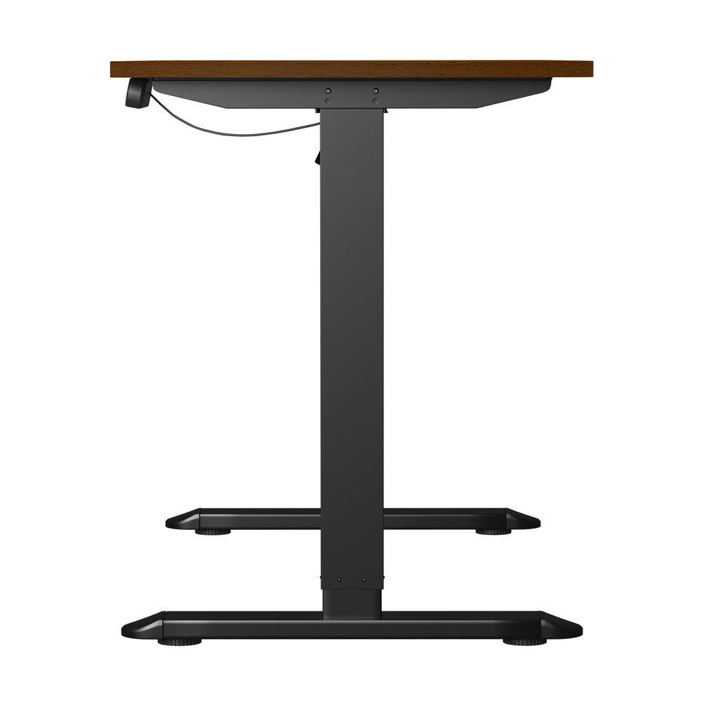 Electric Standing Desk Single Motor 140CM Black and Walnut