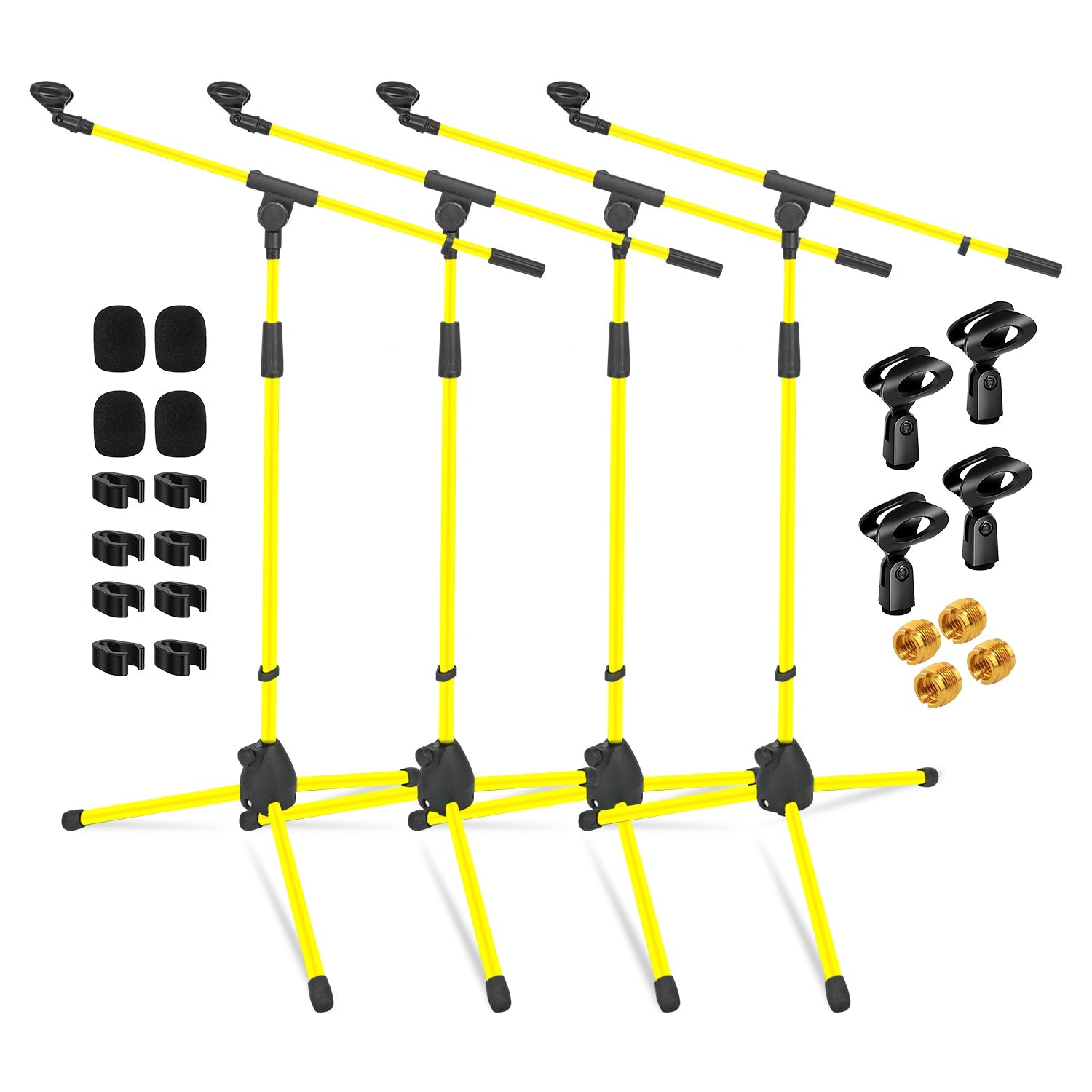 5Core Tripod Mic Stand 4Pcs Adjustable Holder Floor Microphone Boom Arm-0