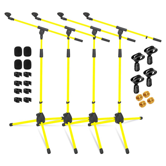 5Core Tripod Mic Stand 4Pcs Adjustable Holder Floor Microphone Boom Arm-0